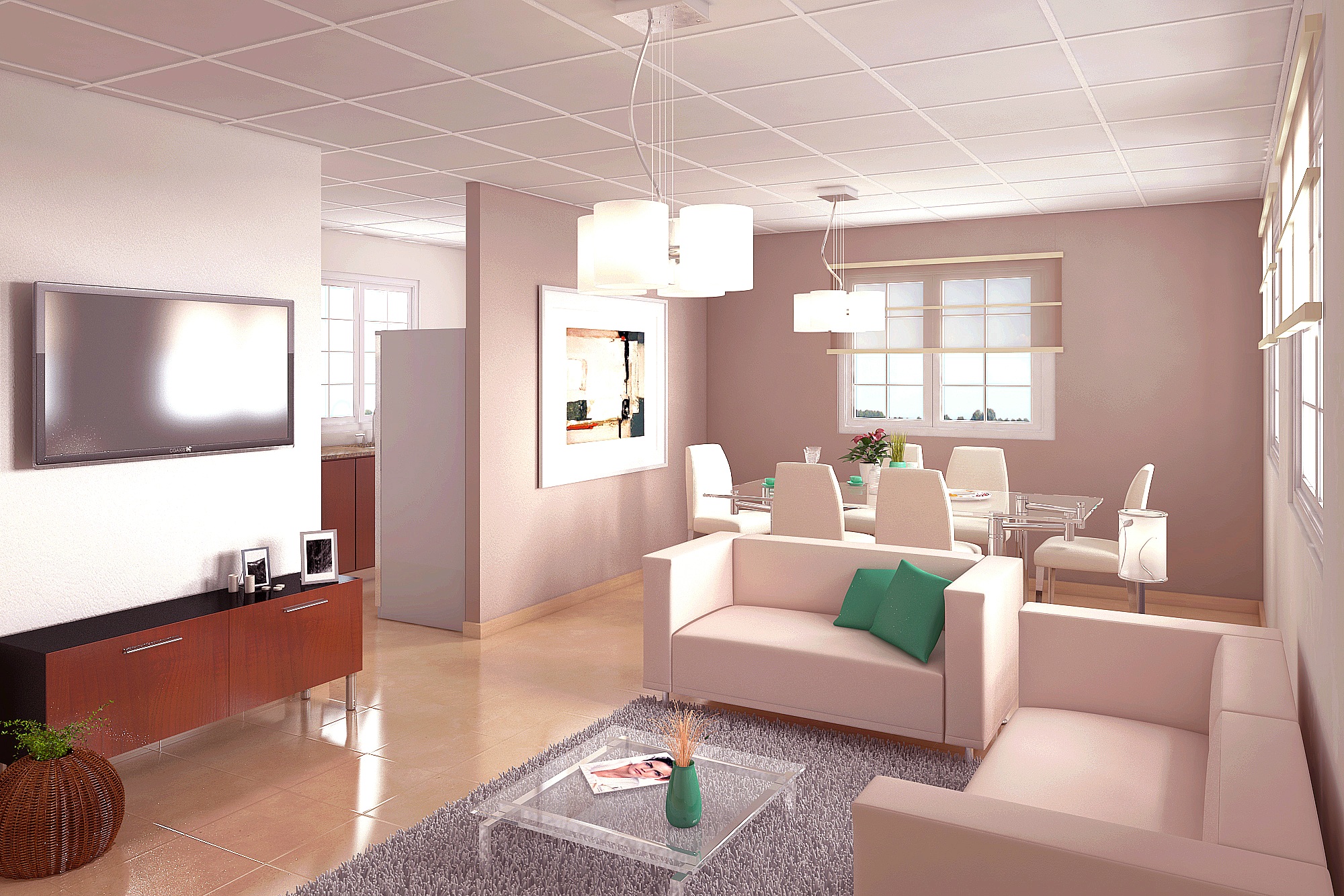 Interior cocina comedor