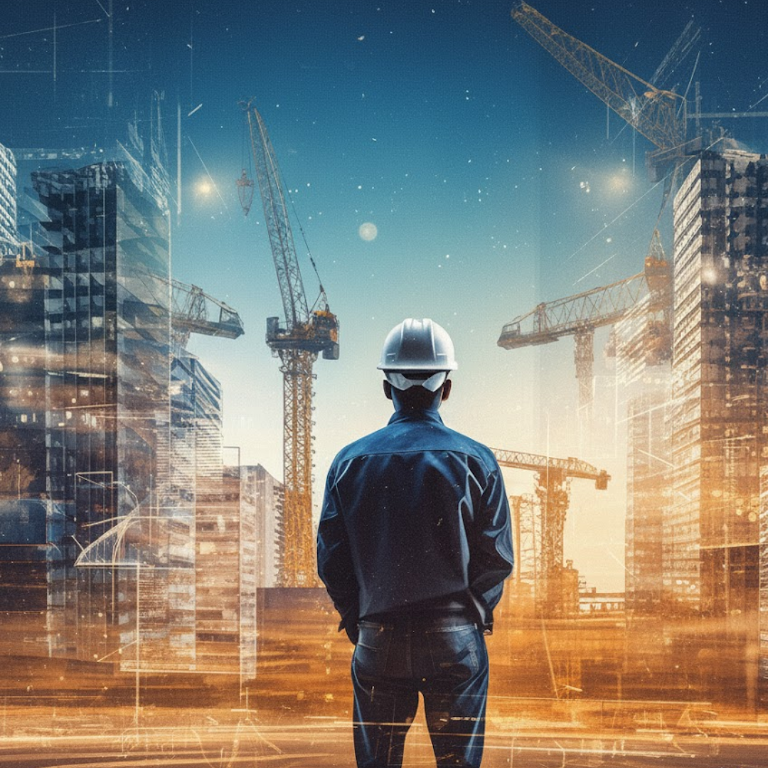 Ingenieros revisando planos en obra