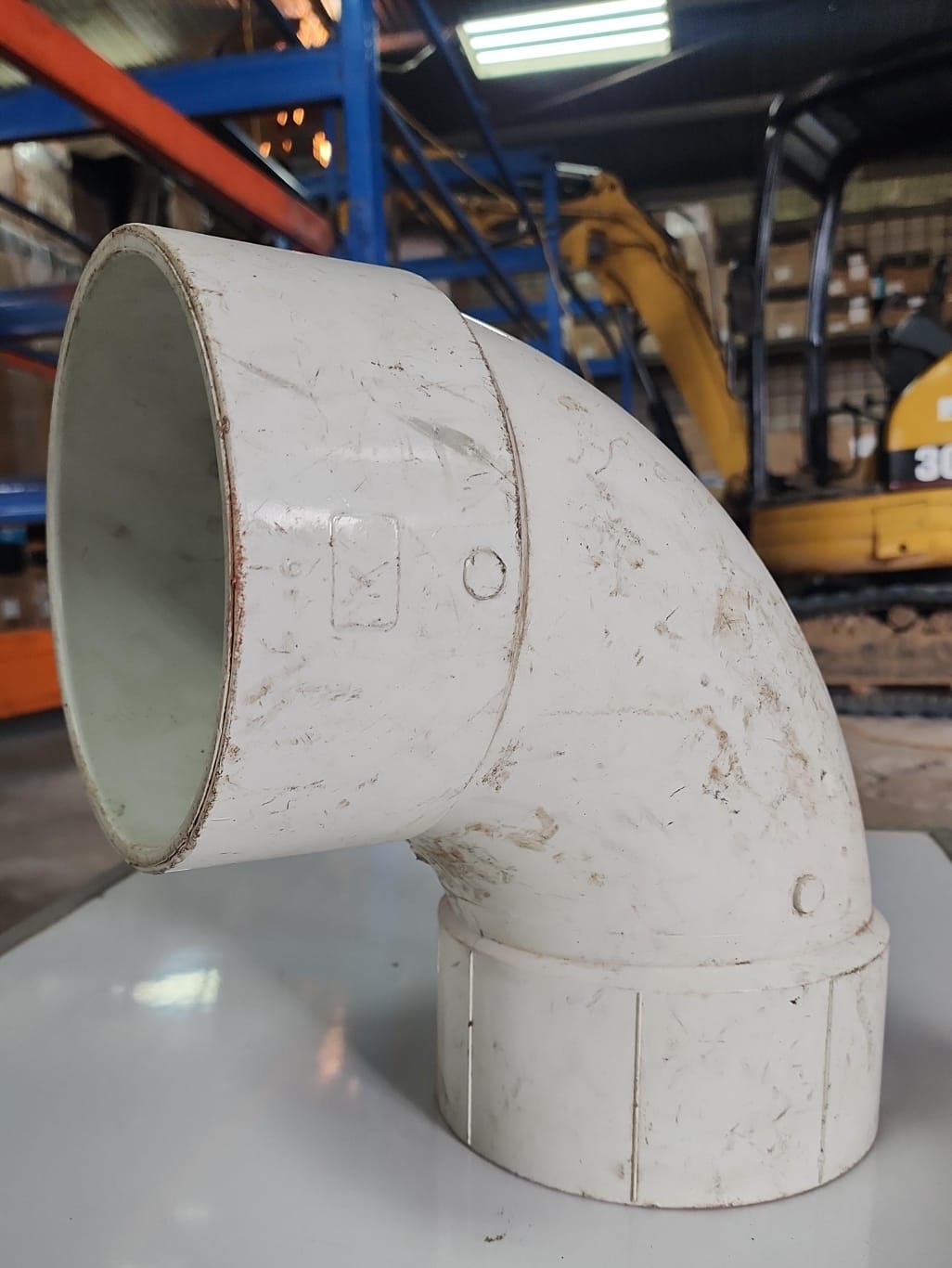 Codo de PVC 45 grados para drenaje y ventilación DWV