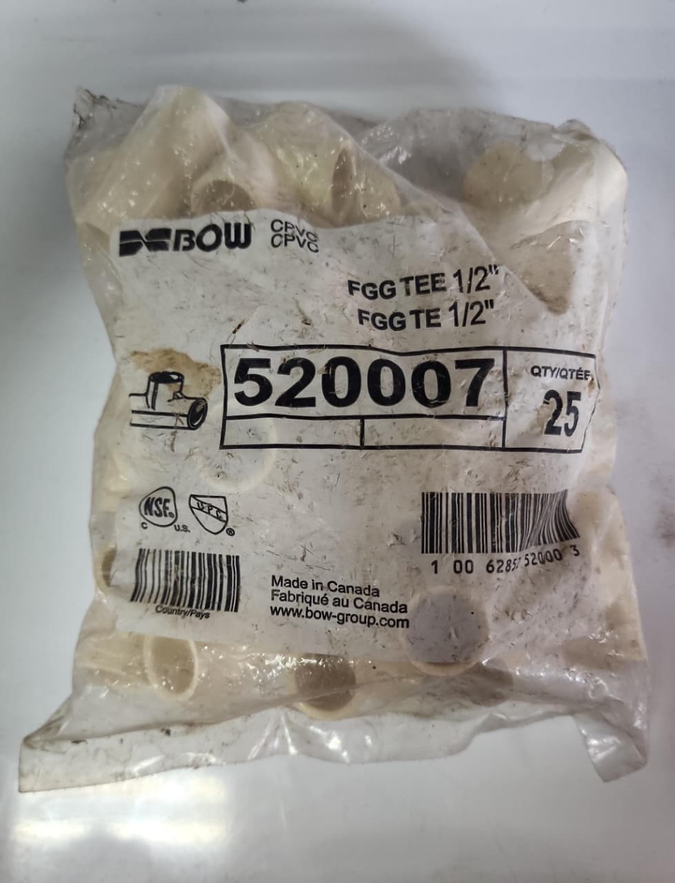 Tee de CPVC FlowGuard Gold 1/2 pulgada Bow Plumbing Group