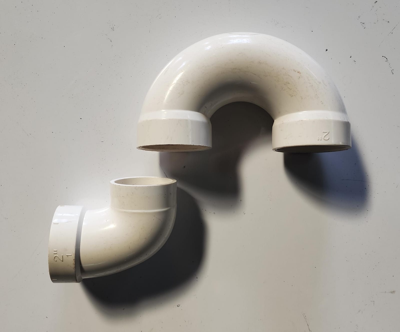 Sifón P-trap de PVC blanco 2 pulgadas